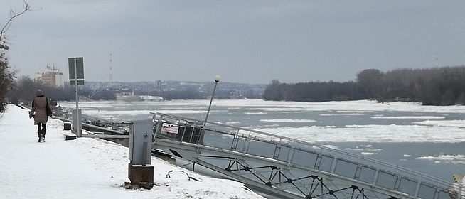 Várhatóan szombaton megjelennek az első jégtáblák a Dunán Mohácsnál