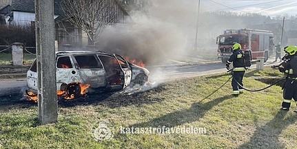 Fémtisztára égett egy személyautó hétvégén Liptódon