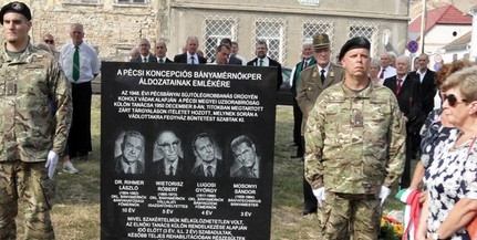 Ártatlanul meghurcolt bányamérnököknek állítottak emléket az Ágoston téren Ártatlanul meghurcolt bányamérnököknek állítottak emléket az Ágoston téren