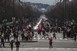 1848 méter hosszú nemzeti zászlóval vonultak fel Budapesten 1848 méter hosszú nemzeti zászlóval vonultak fel Budapesten