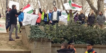 Tizenkilencen tüntettek Pécsett Áder János köztársasági elnök tevékenysége ellen