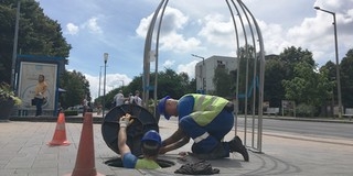 Nyár derekára helyükre kerültek a permetkapuk Pécsett Nyár derekára helyükre kerültek a permetkapuk Pécsett