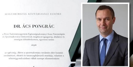 Lovagkereszttel tüntették ki a PTE professzorát, Ács Pongrácot Lovagkereszttel tüntették ki a PTE professzorát, Ács Pongrácot
