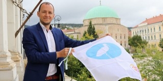 Kitűzték a babazászlót a Megyeházára, a baranyai önkormányzat is kiáll a családok mellett Kitűzték a babazászlót a Megyeházára, a baranyai önkormányzat is kiáll a családok mellett