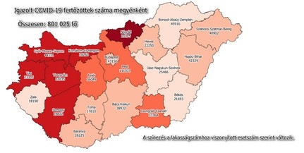 Tovább csökkent a napi új fertőzöttek száma Tovább csökkent a napi új fertőzöttek száma