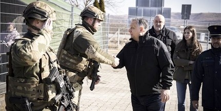 Szemlét tartott az ukrán-magyar határnál Orbán Viktor Szemlét tartott az ukrán-magyar határnál Orbán Viktor