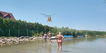 Óriási riadalom a balatoni strandon: mentőhelikopter szállt le a parton