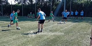 Dobogóra állhatott a baranyai tűzoltók focicsapata