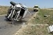 Rosszul lett a sofőr, felborult az autójával Rosszul lett a sofőr, felborult az autójával