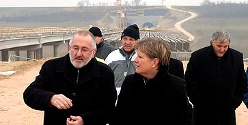 Házelnöki vizit az épülő M6-osnál Házelnöki vizit az épülő M6-osnál