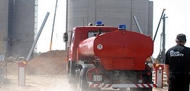 A királyegyházi cementmű silója égett A királyegyházi cementmű silója égett