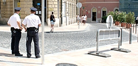 Járőrök a Széchenyi téren Járőrök a Széchenyi téren