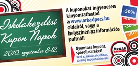 ÁRKÁD: iskolakezdési kuponakció ÁRKÁD: iskolakezdési kuponakció