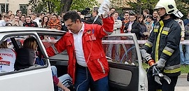 Katasztrófabemutató volt a PTE-n Katasztrófabemutató volt a PTE-n