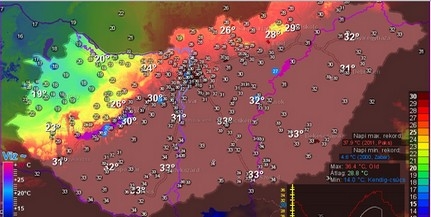 Este fél hatkor Villányban még 36, Sopronban már csak 17 fok volt Este fél hatkor Villányban még 36, Sopronban már csak 17 fok volt