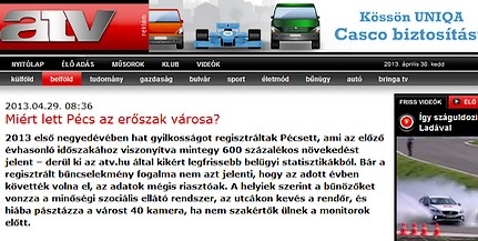 Kiakadt az atv.hu-ra és csúsztatással vádolja őket a baranyai rendőr-főkapitányság Kiakadt az atv.hu-ra és csúsztatással vádolja őket a baranyai rendőr-főkapitányság