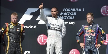 Hamilton rajt-cél győzelmet aratott a Hungaroringen