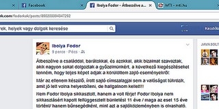 Fodor Ibolya kedd reggeli facebook-bejegyzése: 