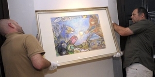 Helyére került a pécsi Chagall-kiállítás új darabja Helyére került a pécsi Chagall-kiállítás új darabja