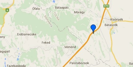 Lezárták az M6-ost Tolna megyében Pécs irányába Lezárták az M6-ost Tolna megyében Pécs irányába
