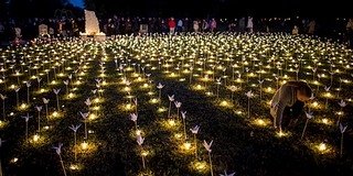 Ezer papírmadárral emlékeztek Pécsett az elhunyt gyerekekre