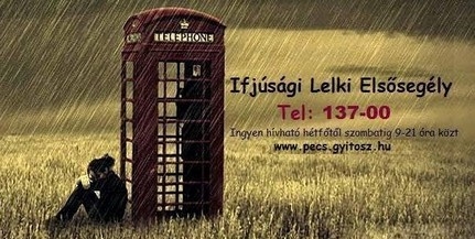 Önkénteseket keres a Pécsi Ifjúsági Lelkisegély - egy telefonon is múlhat az élet Önkénteseket keres a Pécsi Ifjúsági Lelkisegély - egy telefonon is múlhat az élet
