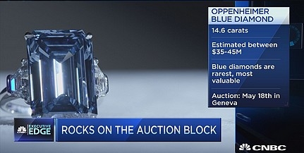 Rekordáron kelhet el a valaha aukcióra bocsátott legnagyobb élénk kék gyémánt