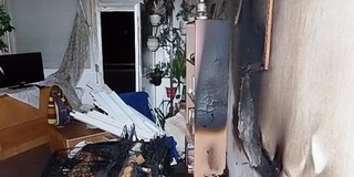 Kigyulladt egy kanapé az egyik pécsi panelházban Kigyulladt egy kanapé az egyik pécsi panelházban