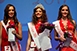 Zelcsényi Zsófia az idei Pécs Szépe, udvarhölgyei Kovács Barbara és Radányi Rebeka
